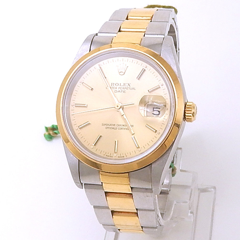 Rolex Oyster Perpetual Date Stainless Steel & Yellow Gold