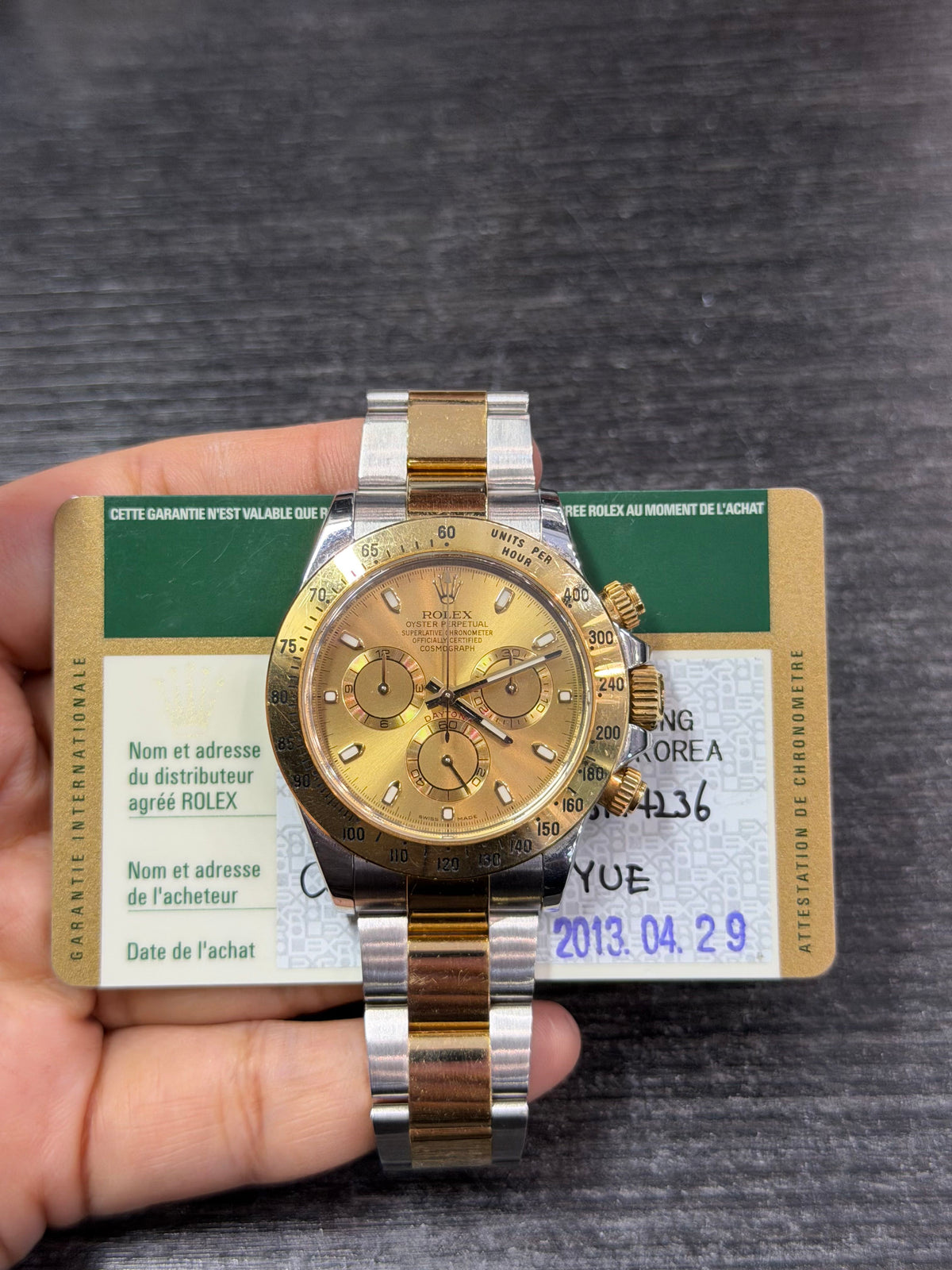 Rolex Daytona Stainless Steel & Yellow Gold Watch