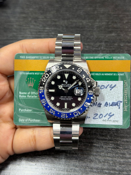 Rolex Gmt-Master Ii 'Batman' Stainless Steel Watch