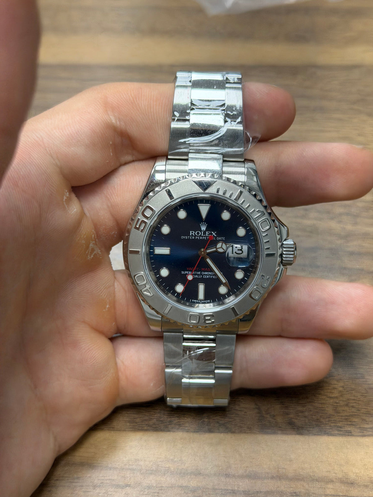 Rolex Yacht Master Stainless Steel & Platinum Watch
