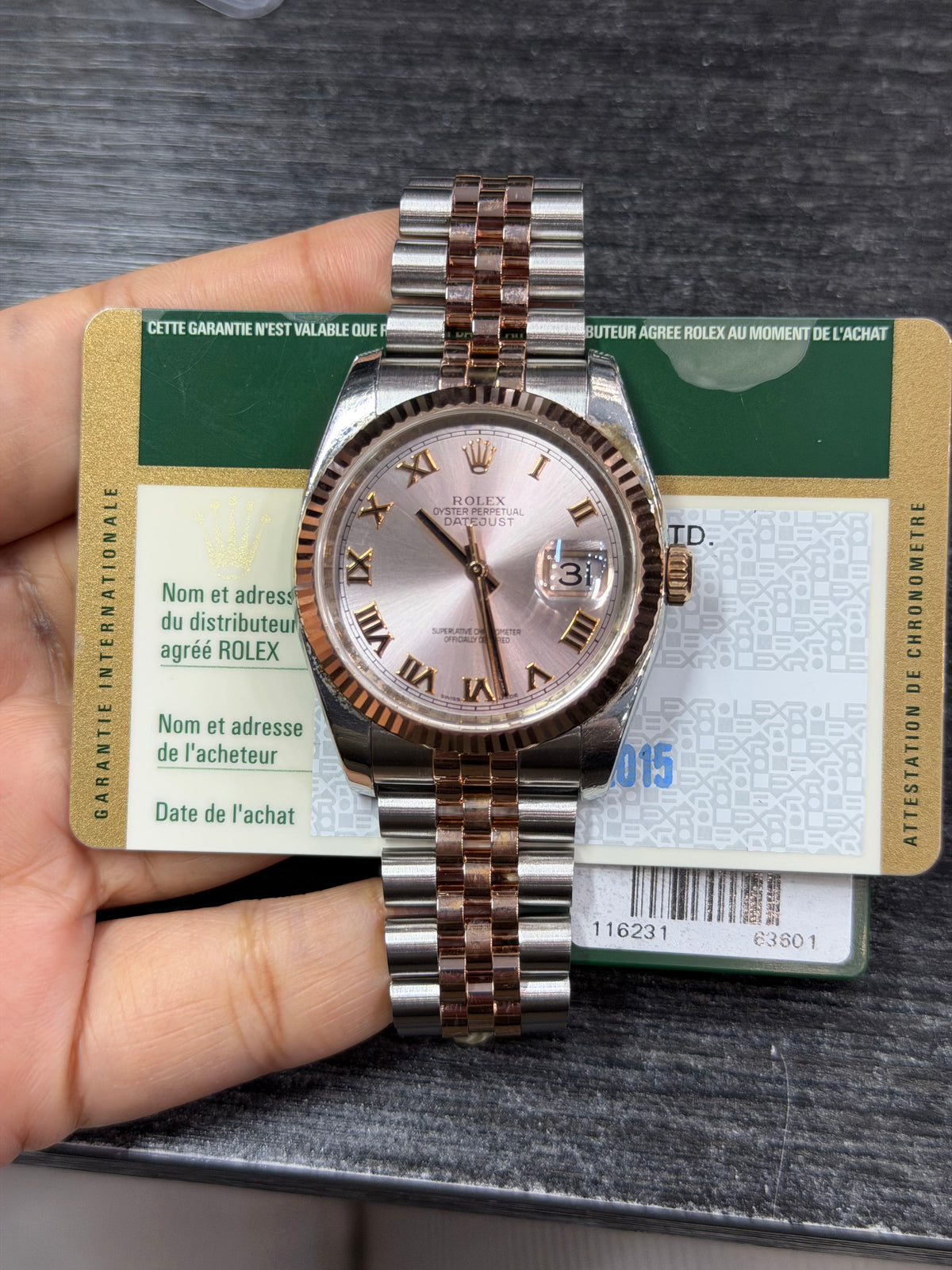 Rolex Datejust 36 Stainless Steel & Rose Gold Watch