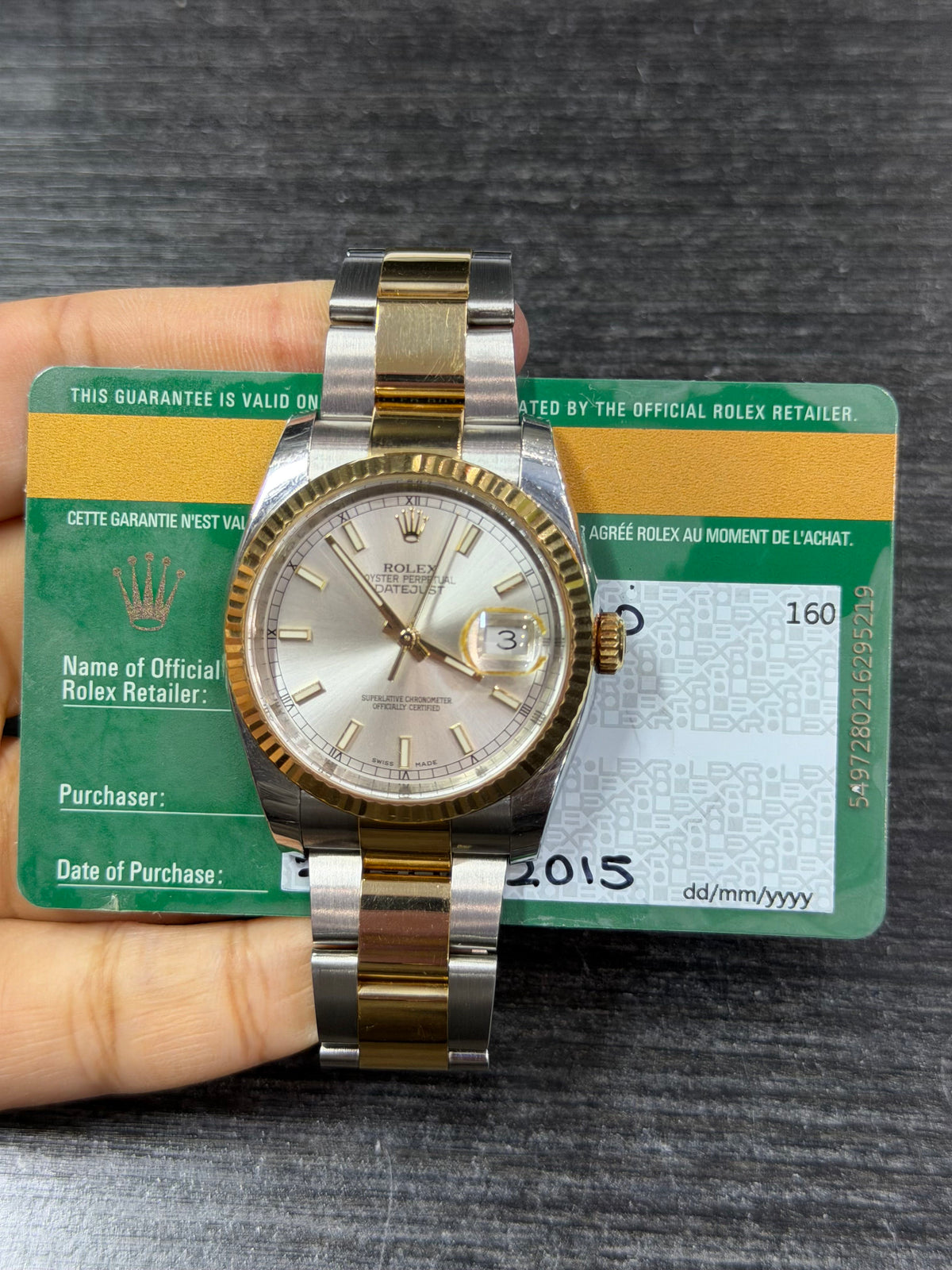 Rolex Datejust 36 Stainless Steel & Yellow Gold Watch