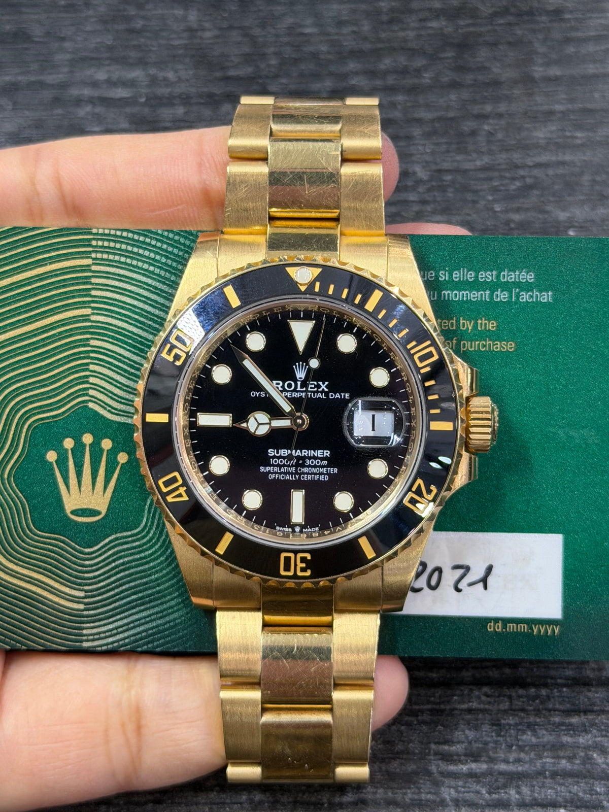 Rolex Submariner Yellow Gold Watch