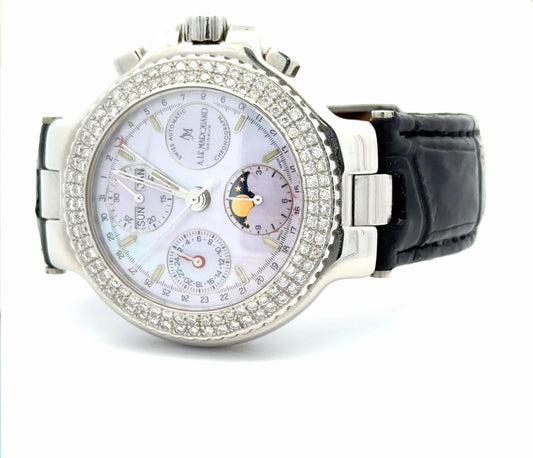 Rare Mens a.le Marquand Geneve Diamond Watch