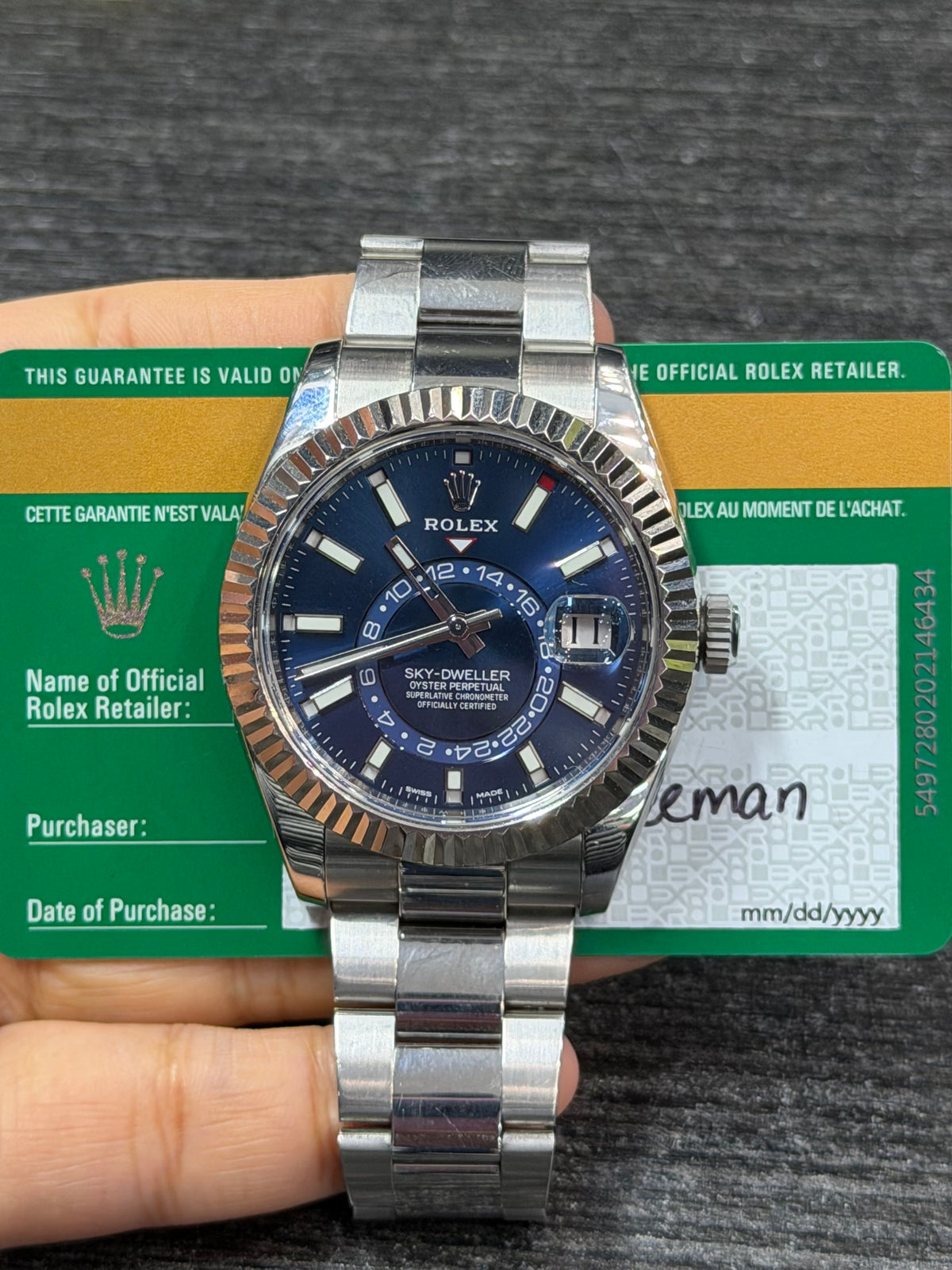 Rolex Skydweller Stainless Steel & White Gold Watch