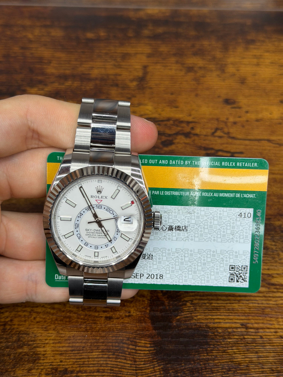 Rolex Skydweller Stainless Steel & White Gold Watch