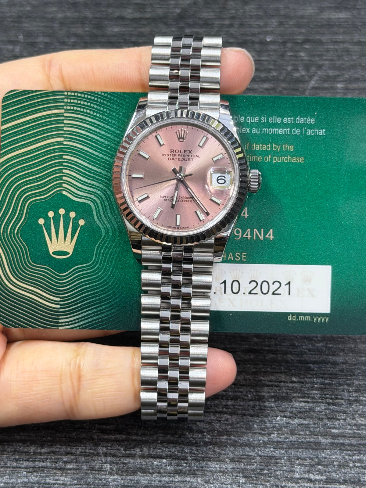 Rolex Datejust 31 Stainless Steel & White Gold Watch