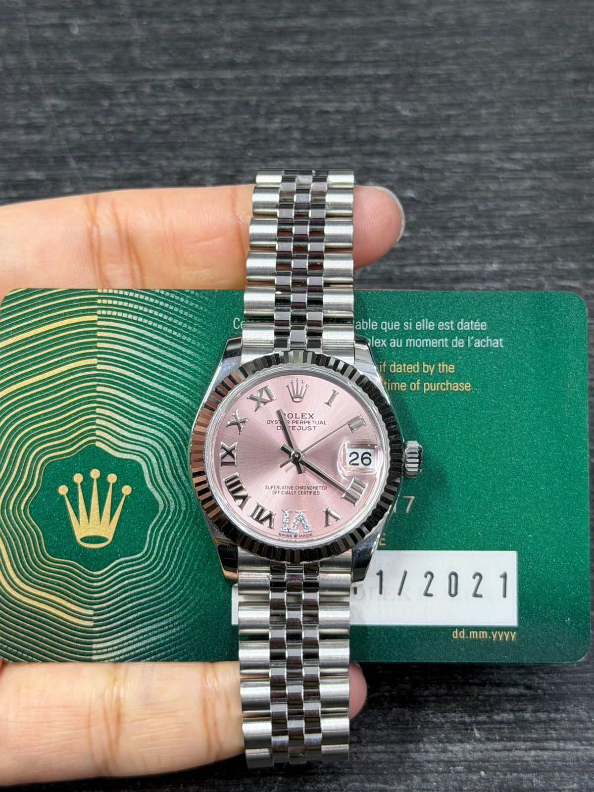 Rolex Datejust 31 Stainless Steel & White Gold Watch