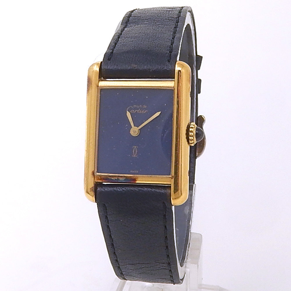 Cartier Tank Must Argent LEATHER