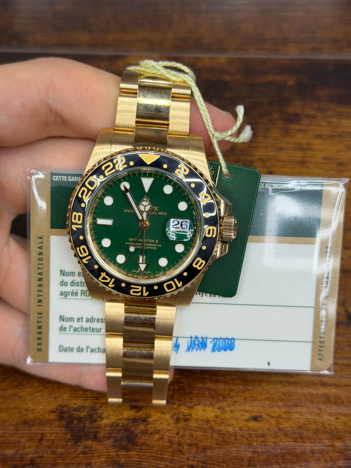 Rolex Gmt-Master Ii Yellow Gold Watch