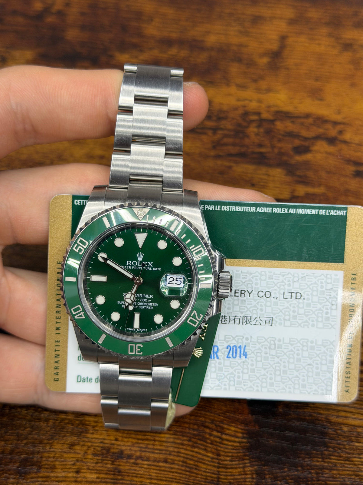 Rolex Submariner Hulk Stainless Steel Watch