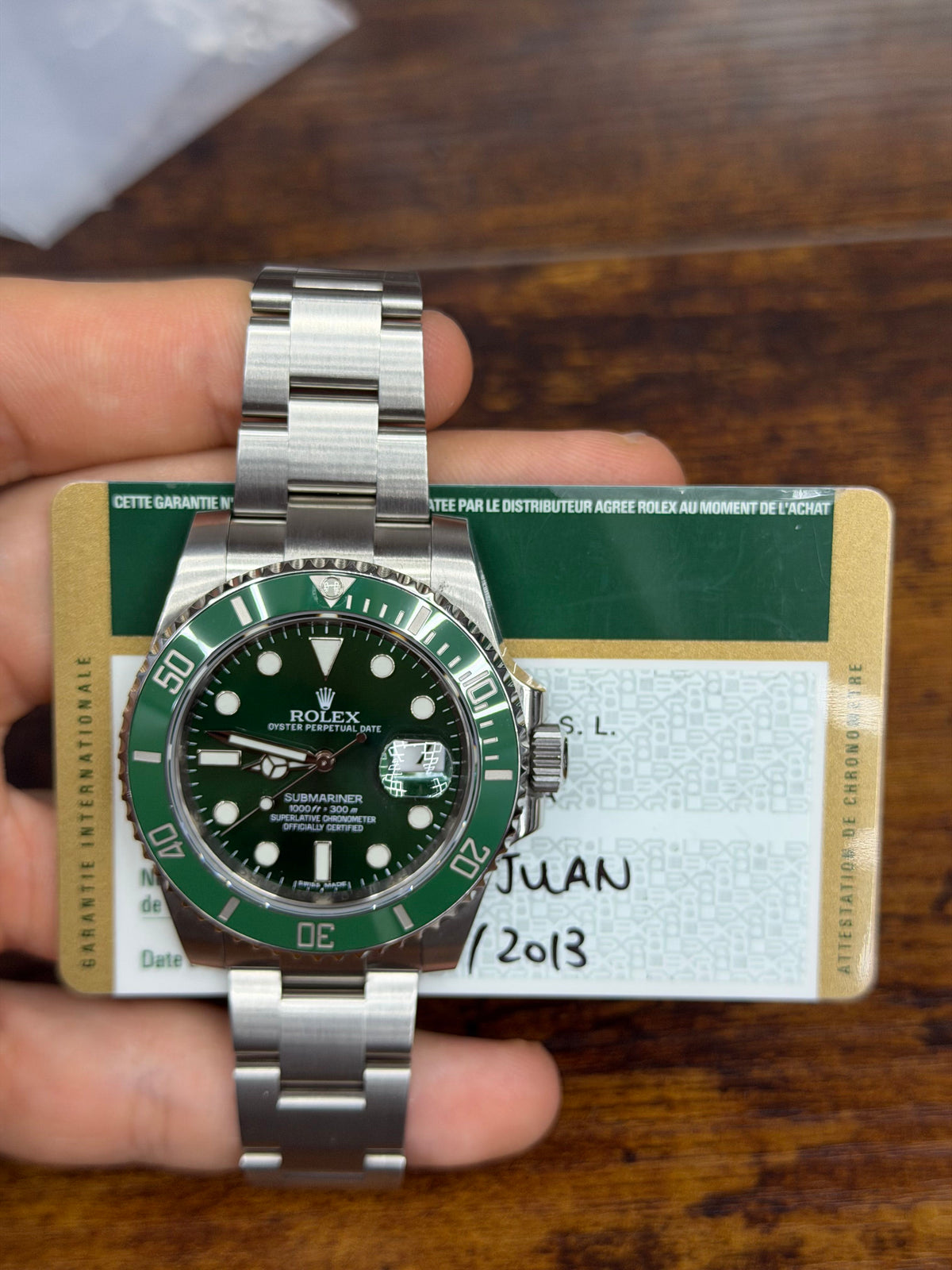 Rolex Submariner Hulk Stainless Steel Watch