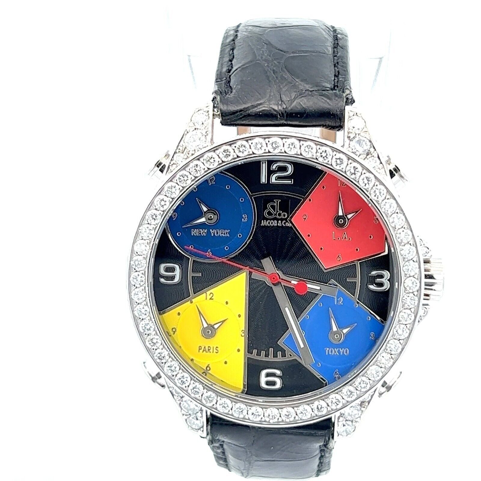 Mens Jacob & Co. JC 5 Five Time Zones Diamond Watch