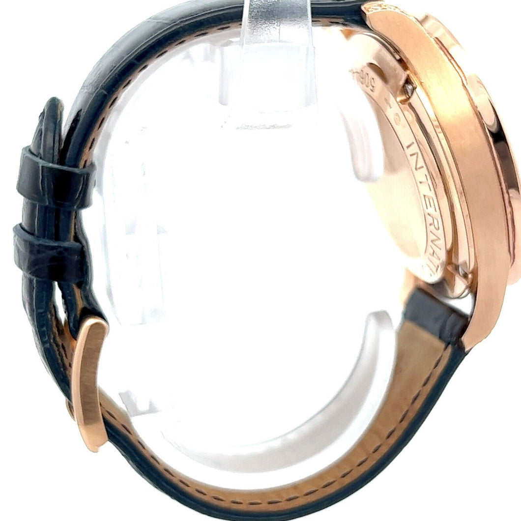 Mens IWC Portugieser Chronograph Automatic 18K Gold Diamond Watch