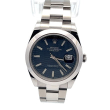 New Mens Rolex Datejust 41 Stainless Steel Automatic 126300 Rare Wave Dial 2023