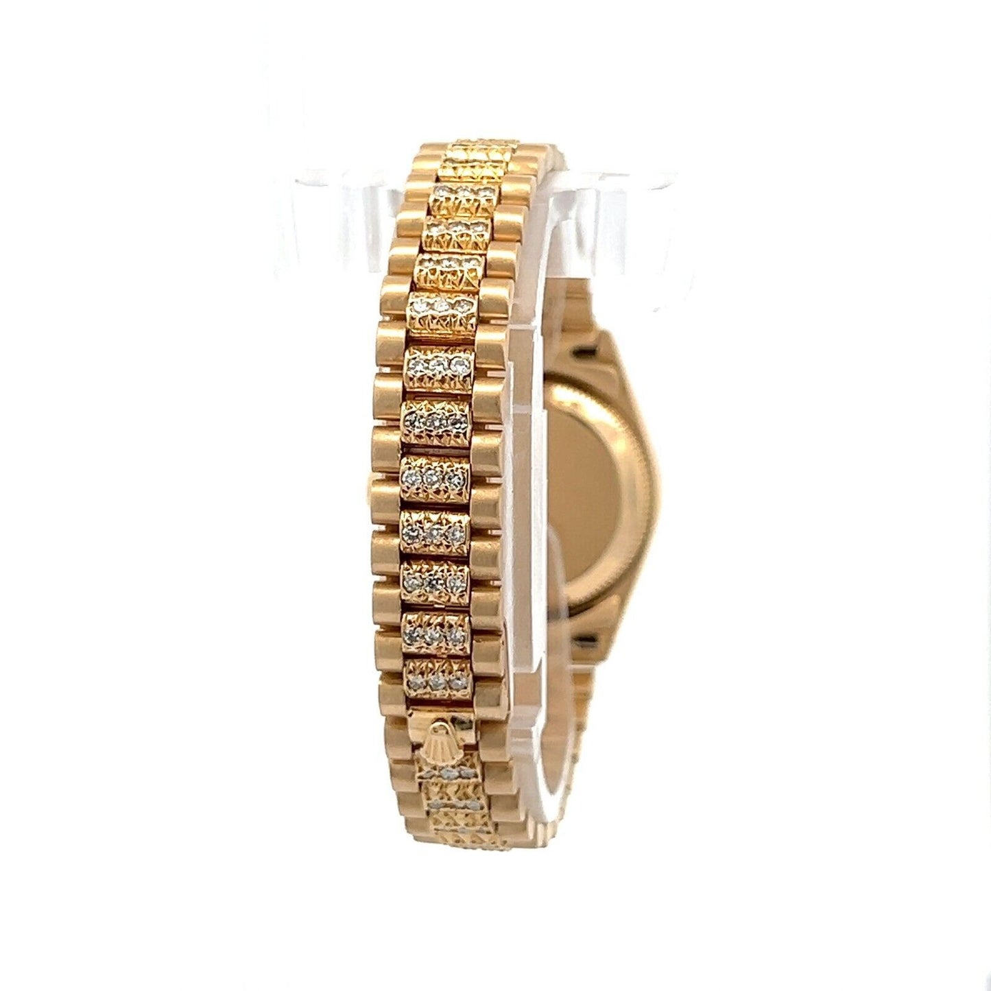 Womens Rolex Datejust President 18K Yellow Gold Diamonds