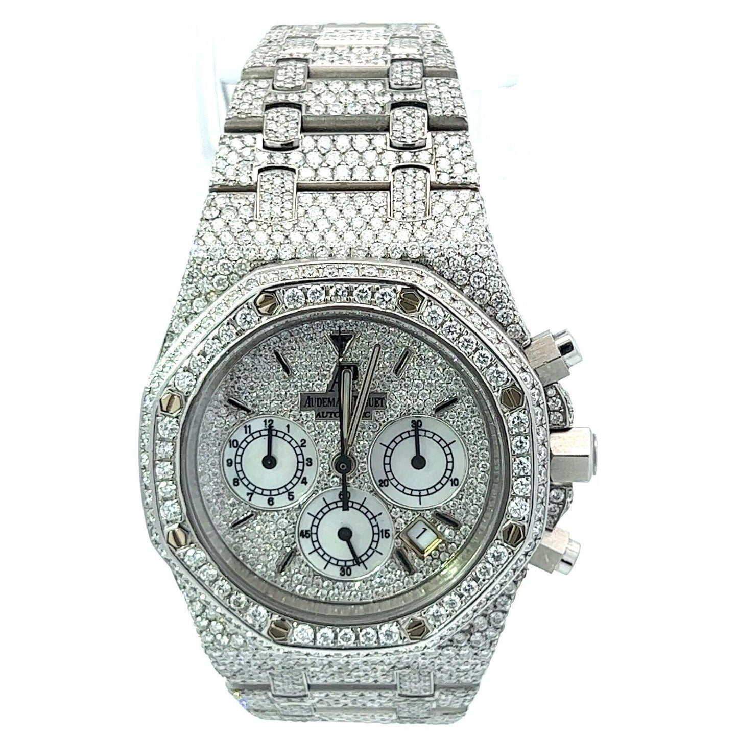 Mens Audemars Piguet Royal Oak Chrono Diamonds - FREE WORLD SHIP - JEWELRY STORE