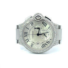 Mens Cartier Ballon Bleu 44mm XL Chrono Chronograph Automatic Diamonds