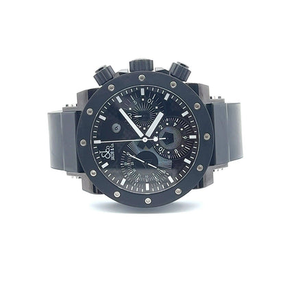 New Mens Jacob & Co. Rare Epic II Chronograph PVD Steel Black Spinel Baguettes
