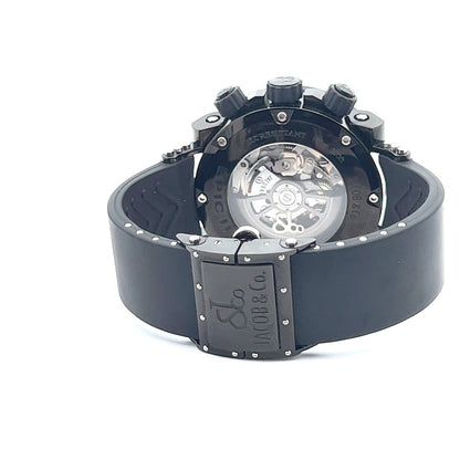 New Mens Jacob & Co. Rare Epic II Chronograph PVD Steel Black Spinel Baguettes