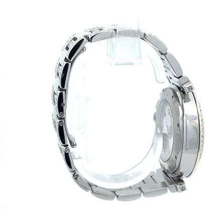 Mens Cartier Pasha Steel Chrono Chronograph Automatic Diamonds