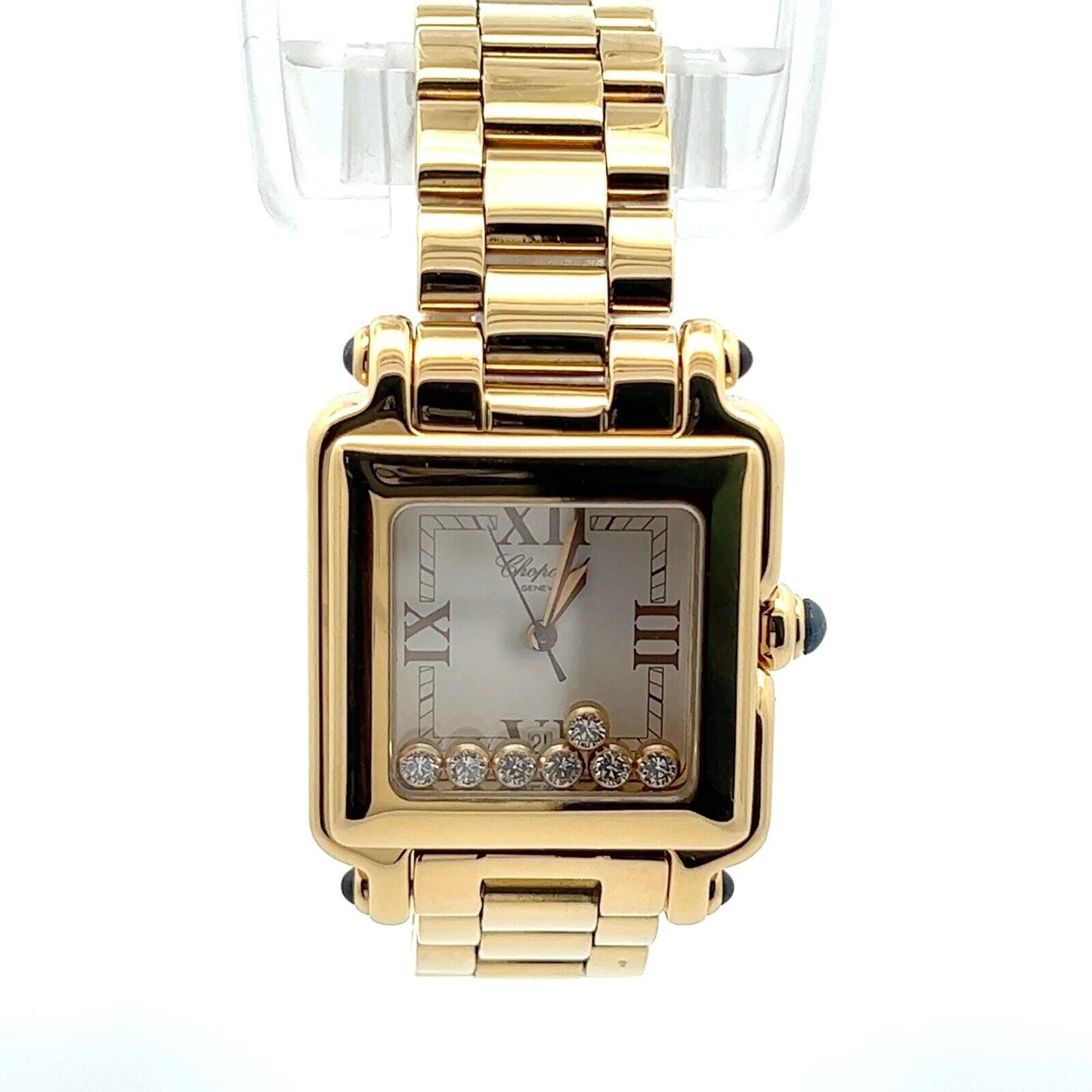 Womens Chopard Happy Sport 18k Gold Diamonds