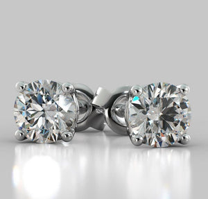 2.00 Carats Lab Created Diamond Stud Earrings -FREE WORLD-WIDE SHIPPING - STORE