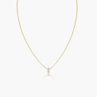 Gold Diamond Bezel Pendant - FREE WORLD-WIDE SHIPPING - WE ARE A JEWELRY STORE