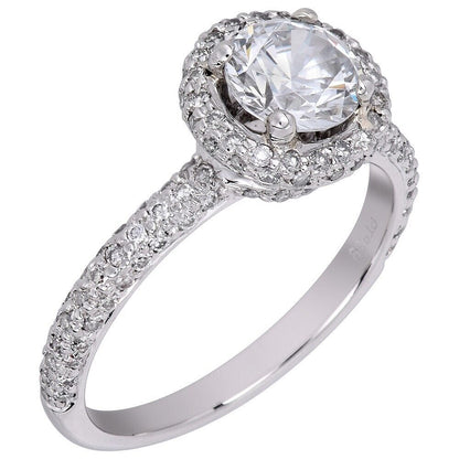 Platinum Halo Ring Diamonds