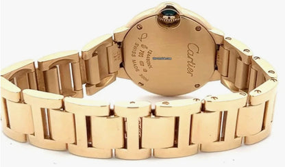 Womens Cartier Ballon Bleu 28mm 18K Gold W69001Z2