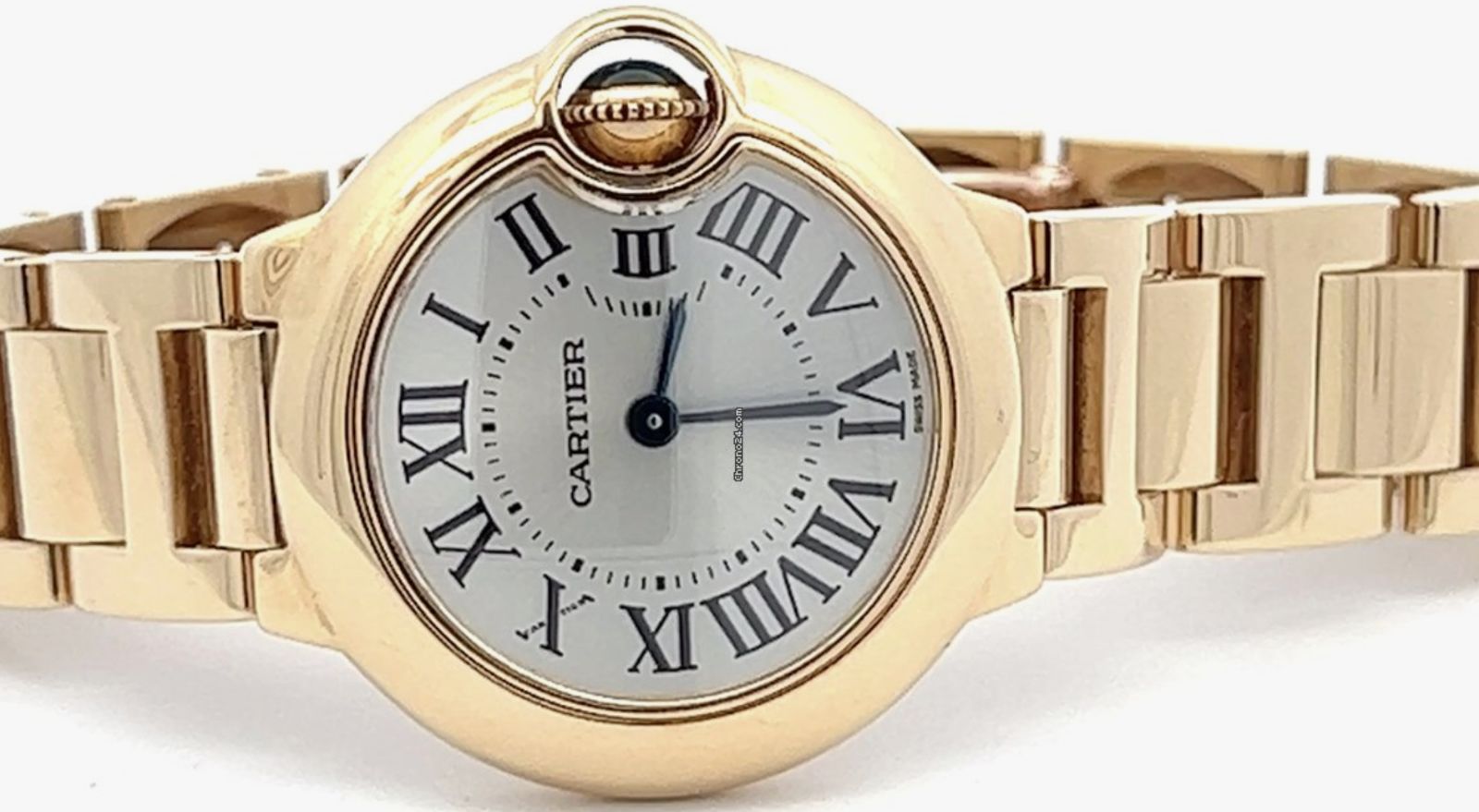 Womens Cartier Ballon Bleu 28mm 18K Gold W69001Z2