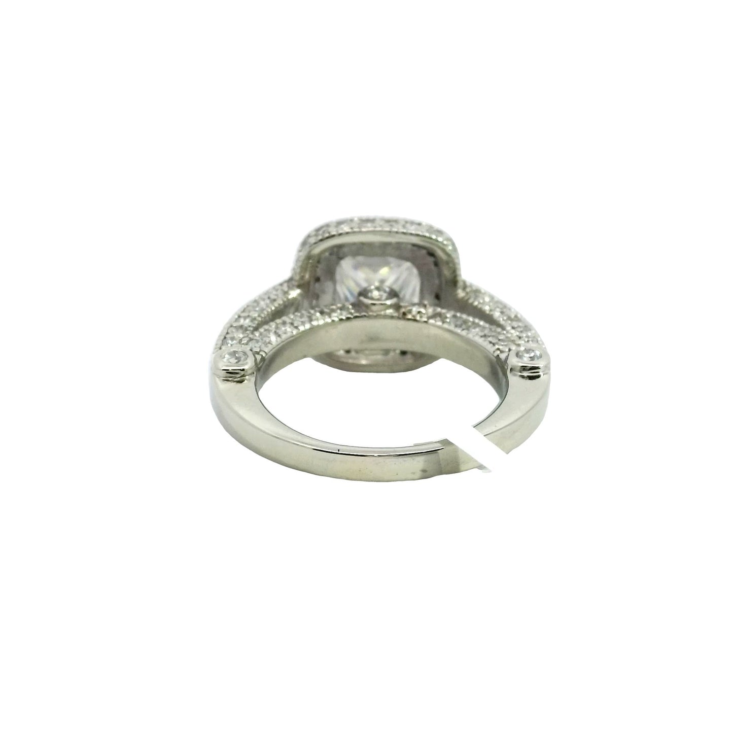 Gold Engagement Ring Diamonds Moissanite GRA Certified Over 3 Carats