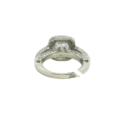 Gold Engagement Ring Diamonds Moissanite GRA Certified Over 3 Carats
