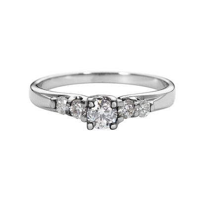 14K White Gold Diamond Wedding and Engagement Ring Set Bride Jewelry