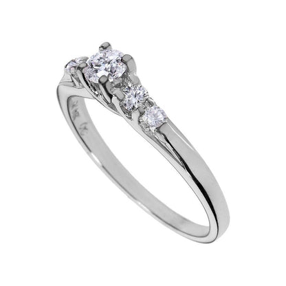 14K White Gold Diamond Wedding and Engagement Ring Set Bride Jewelry