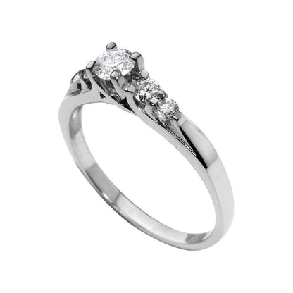 14K White Gold Diamond Wedding and Engagement Ring Set Bride Jewelry