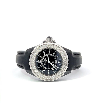 Womens Chanel J12 Ceramic Diamond Watch