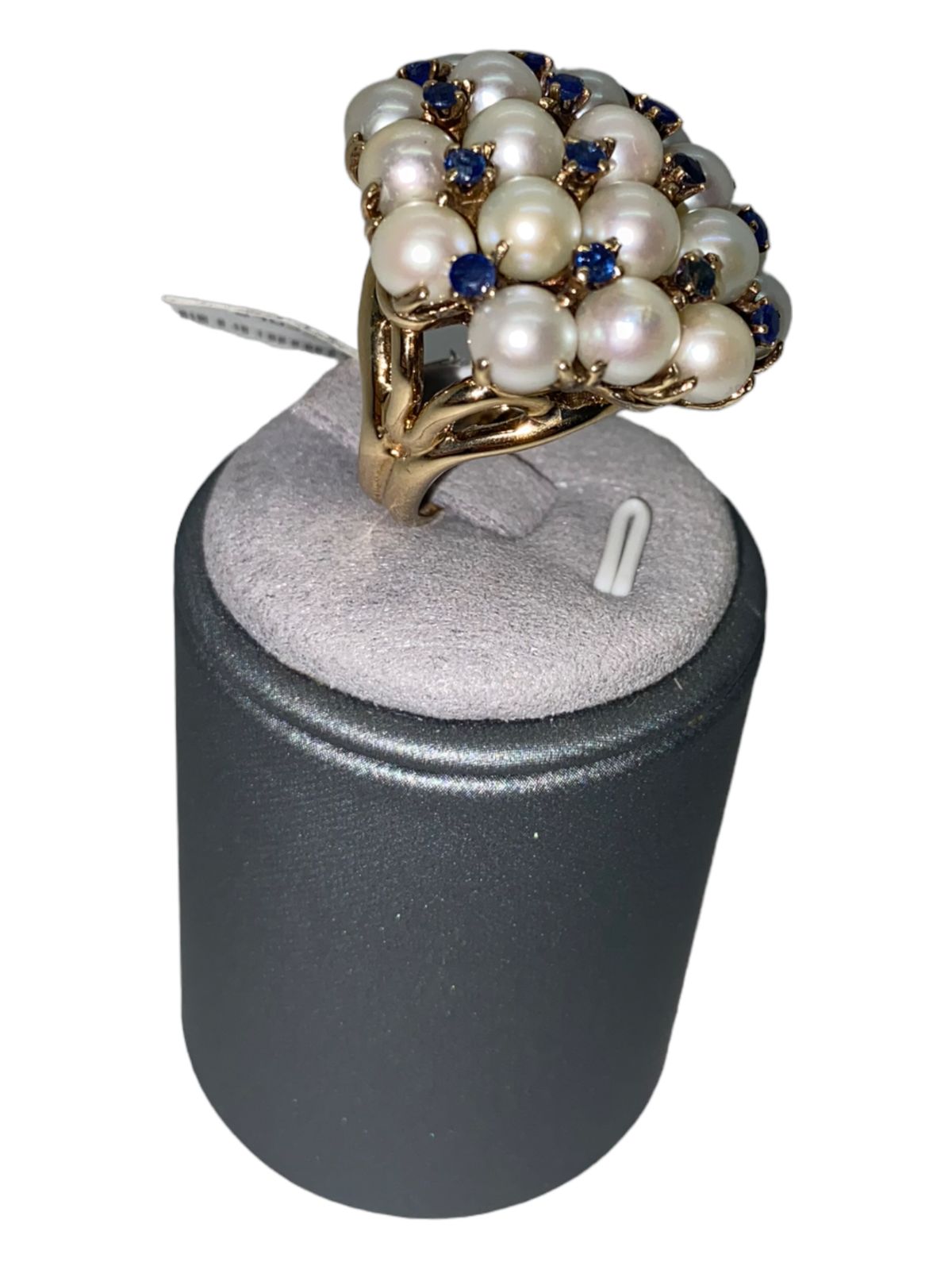 Gold Ring Pearls Sapphires (195758490188)
