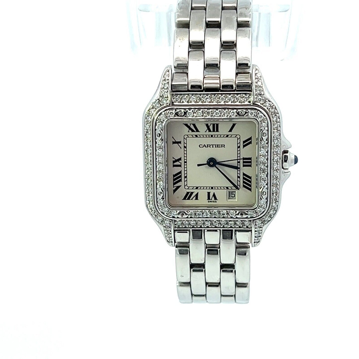 Womens Cartier Panthère Panther Midsize Diamond Watch