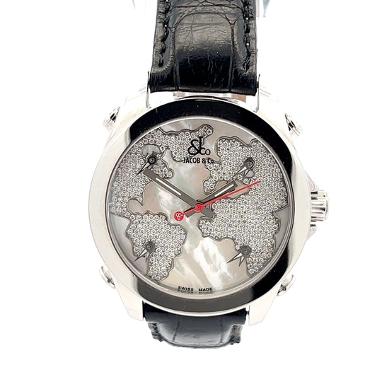 Mens Jacob & Co. JC World Is Yours Diamond Watch