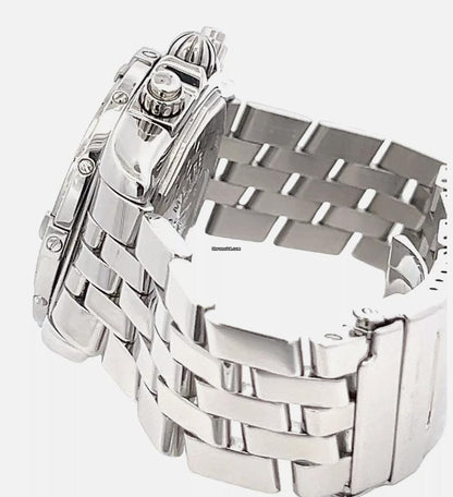 Breitling Men's Watch Case With Steel Strap Authentic Luxury Timepiece