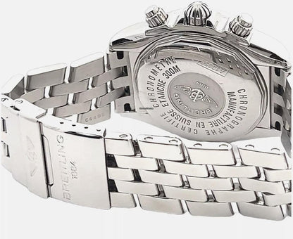 Breitling Men's Watch Case With Steel Strap Authentic Luxury Timepiece