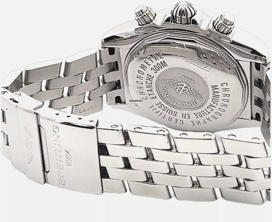 Breitling Men's Watch Case With Steel Strap Authentic Luxury Timepiece