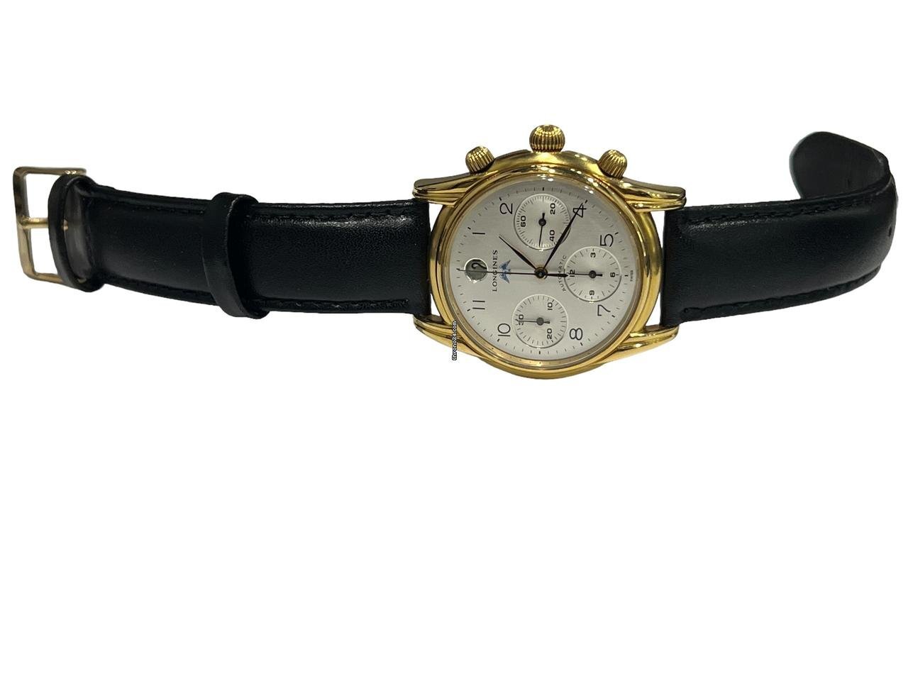 Longines Automatic Men's Watch Steel Case With Leather Strap Authentic Luxury Timepiece