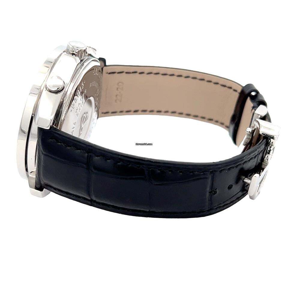 Jacob & Co. Five Time Zone Quartz Men's Watch Steel Case With Leather Strap Authentic Luxury Timepiece