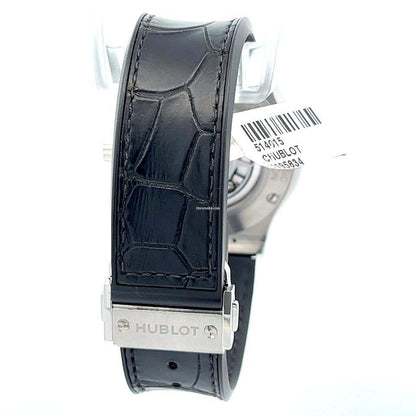 Hublot Classic Fusion Automatic Men's Watch Titanium Case With Crocodile skin Strap Authentic Luxury Timepiece