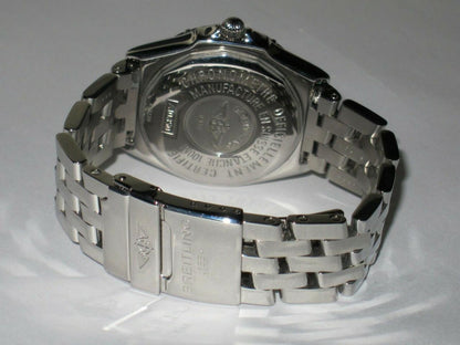 Breitling Automatic Men's Watch With Steel Case and Strap Authentic Luxury Timepiece