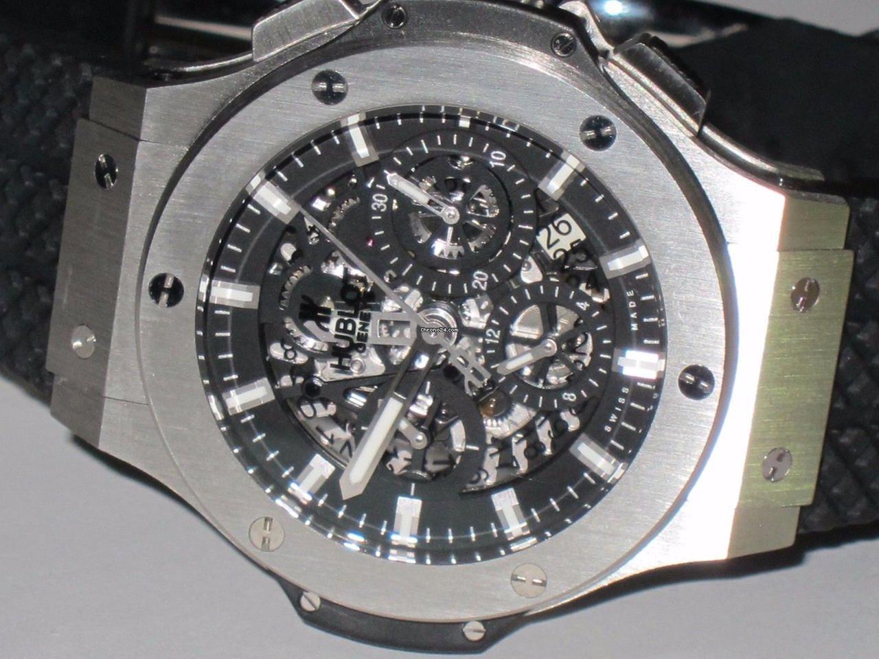 Hublot Big Bang Aero Bang Automatic Men's Watch Steel Case With Rubber Strap Authentic Luxury Timepiece