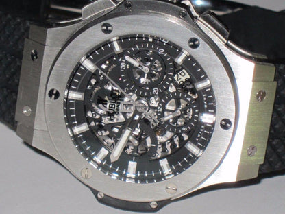 Hublot Big Bang Aero Bang Automatic Men's Watch Steel Case With Rubber Strap Authentic Luxury Timepiece
