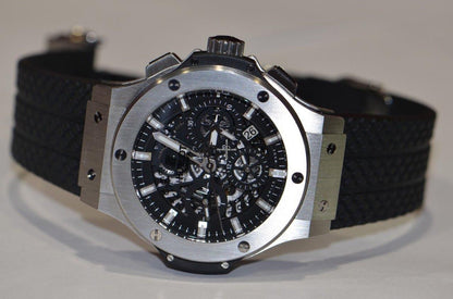 Hublot Big Bang Aero Bang Automatic Men's Watch Steel Case With Rubber Strap Authentic Luxury Timepiece